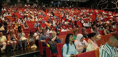 Imatge de la Sala Ricard Viñes de la Llotja, on s'ha fet la sessió inaugural.
