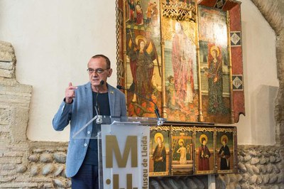 Un moment de la intervenció del paer en cap.