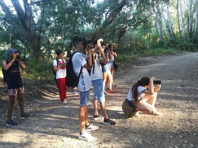 El Parc de la Mitjana, un altre dels indrets visitats pels joves del curs d'iniciació a la fotografia.
