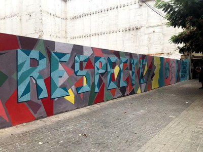 El mural que han elaborat els infants i joves dels barris de la Bordeta, Cappont, Magraners i Centre Històric està situat a l’avinguda Blondel de Lle….