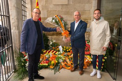 El moviment veïnal també ha estat present. En la imatge, amb el president de la partida Montserrat.