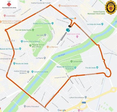 Carrers afectats per la Pedalada Popular.