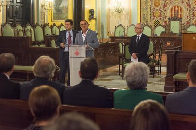 L'alcalde de Lleida, Miquel Pueyo,  ha presidit la recepció a la delegació de la república de Belarús que visita Lleida coincidint amb la Fira de San….