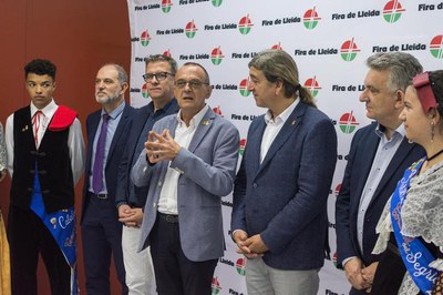Intervenció de l'alcalde de Lleida durant la recepció oficial.