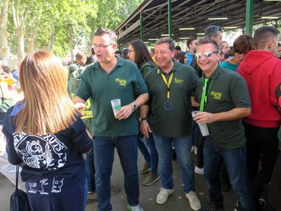 El regidor Joan Ramon Castro, un penyista més que s'ha sumat a l'Aplequet.