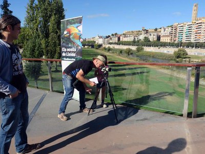Dissabte es va col·locar un Punt Mòbil d’Observació d’Ocells a les passarel·les i ponts de la ciutat.