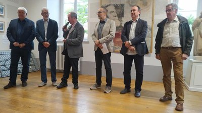 EL tinent d'alcalde Jaume Rutllant i el director del museu, Jesús Navarro, han participat en la presentació.