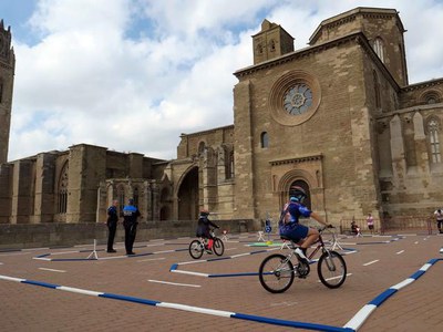La Guàrdia Urbana ha instal·lat un parc infantil per educació viària al Baluard de la Reina.