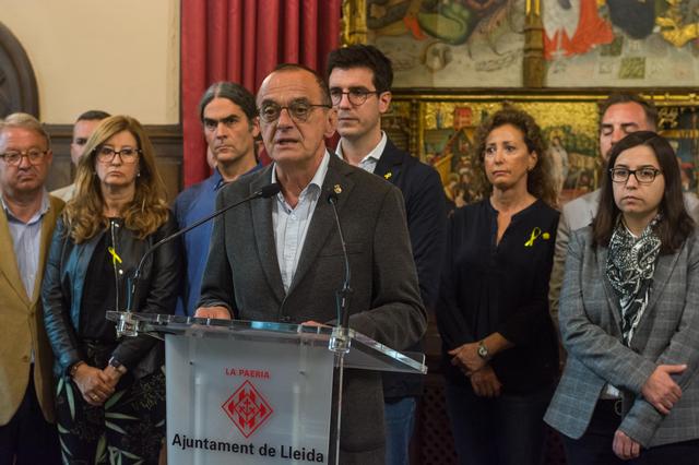 El paer en cap ha pronunciat la declaració pública en nom del govern de la Paeria