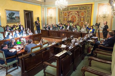 El moment de la votació de la moció.