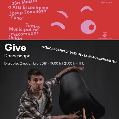 'Give' de Dancescape s'ajorna per al 2 de novembre, a les 19.00 i les 21.00 hores..
