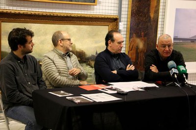 El tinent d'alcalde Jaume Rutllant ha presidit la presentació de l'exposició, que ha tingut lloc a l'actual seu del Museu Morera..