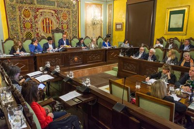 Acte de presa de possessió de la nova Síndica de Greuges de l'Ajuntament de Lleida, al Saló de Sessions.