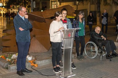 Marina Cabanillas i Dana Pifarré han intervingut en nom del Plenari dels Infants i Adolescents.