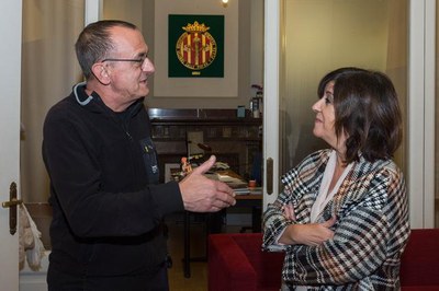 Miquel Pueyo ha donat la benvinguda a la Sindicatura a Dora Padial.