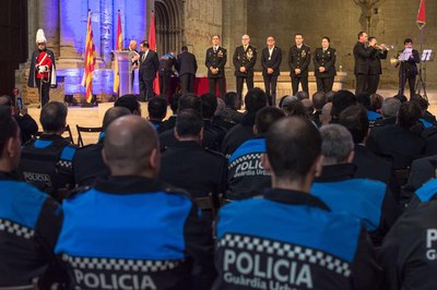 Un conjunt de vent de l'Orquesta Julià Carbonell ha posat música a l'acte institucional de Santa Cecília..