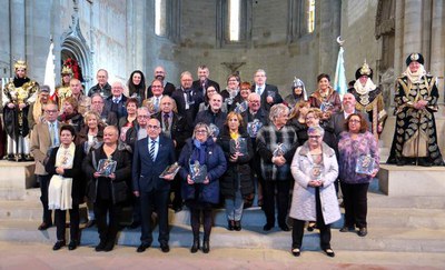 Foto dels associats més veterans que han tingut el seu reconeixement.
