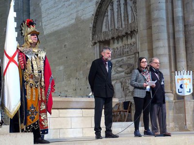 La tinent d'alcalde Jordina Freixanet ha adreçat un missatge molt personal als presents, en estar vinculada a la Festa des dels seus inicis.