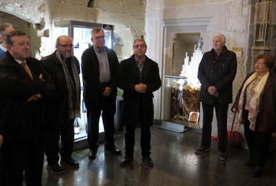 Jordi Curcó ha fet la presentació del pessebre, com a president de l'Agrupació.
