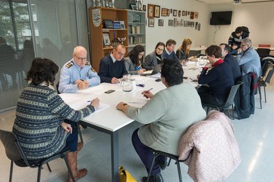 La reunió de la Comissió de Seguretat Ciutadana, Convivència i Civisme ha tingut lloc a la Caserna de la Guàrdia Urbana..