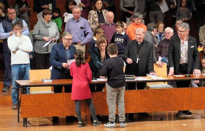 També han presidit l'acte de lliurament de premis el bisbe Salvador i el president de l'Agrupació de Pessebristes, Jordi Curcó.
