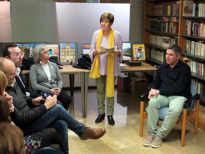 Jos Farreny ha conduït l'acte de presentació del llibre de Joan Pifarré.