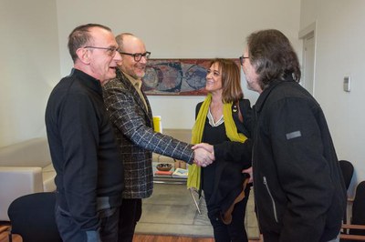 La trobada amb la responsable de Política Lingüística de la Generalitat ha tingut lloc a la Paeria..