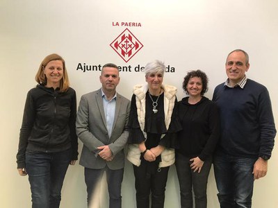 Reunió del regidor d'Esports, Sergio González, amb els representants del Club Bàsquet Lleida..
