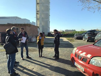 Un moment de la visita al parc de bombers.