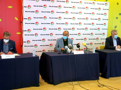 Un moment de la intervenció del paer en cap durant la presentació de Sant Miquel.