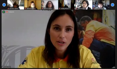 La infermera del SEM Núria Jové ha presentat l'acte..