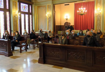 La signatura del Pacte Social per Lleida s'ha fet al Saló de Sessions de la Paeria.