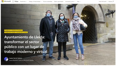 Microsoft destaca l’Ajuntament de Lleida com a cas d’èxit de transformació digital en el sector públic.