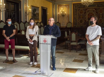 L’alcalde, Miquel Pueyo, ha destacat la trajectòria de Berta Segura, medallista de l'Europeu Sub-20 d'Atletisme.