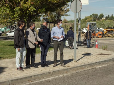 Un moment de la visita d'aquest matí.