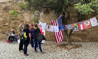Recreació històrica de l'Hospital de campanya del batalló Lincoln de les Brigades Internacionals.