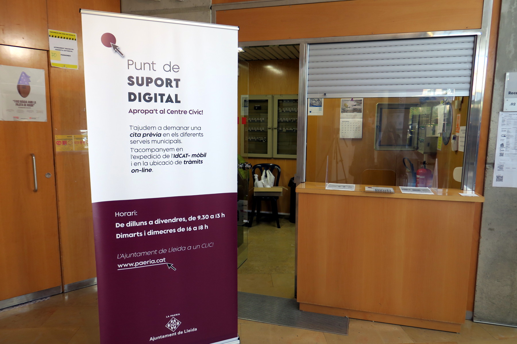 L'espai s'ubica a la consergeria del centre cívic de Balàfia