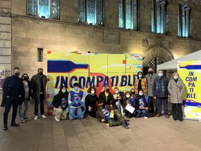 Foto de grup dels participants en la iniciativa amb els regidors Montse Pifarré i David Melé.