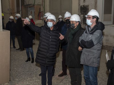 Pueyo i Postius han comprovat l'evolució de les obres..