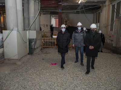 Recorregut per la planta baixa del futur Museu d'Art Modern i Contemporani de Lleida..