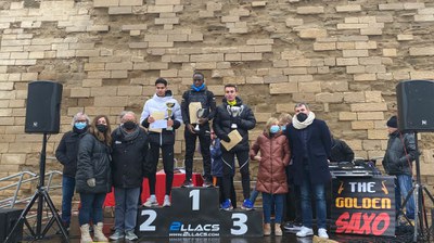 Podi d'honor de la 40 edició de la Pujada a la Seu Vella.