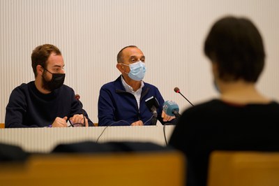 Un moment de la intervenció del paer en cap.
