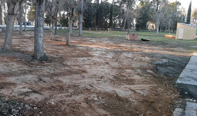 La Paeria ha acabat els treballs que avui realitzava a les Basses d'Alpicat per demolir les taules i bancs de pícnic.