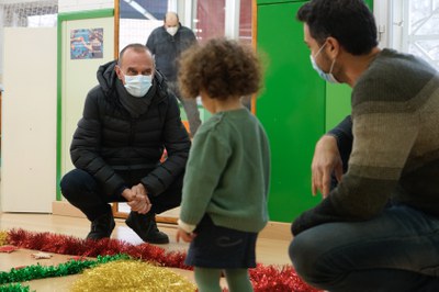 El paer en cap ha visitat avui la ludoteca de Cappont.