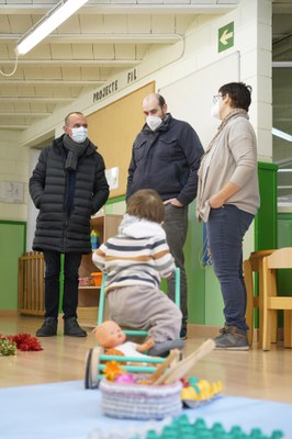 El paer en cap ha visitat avui la ludoteca de Cappont.