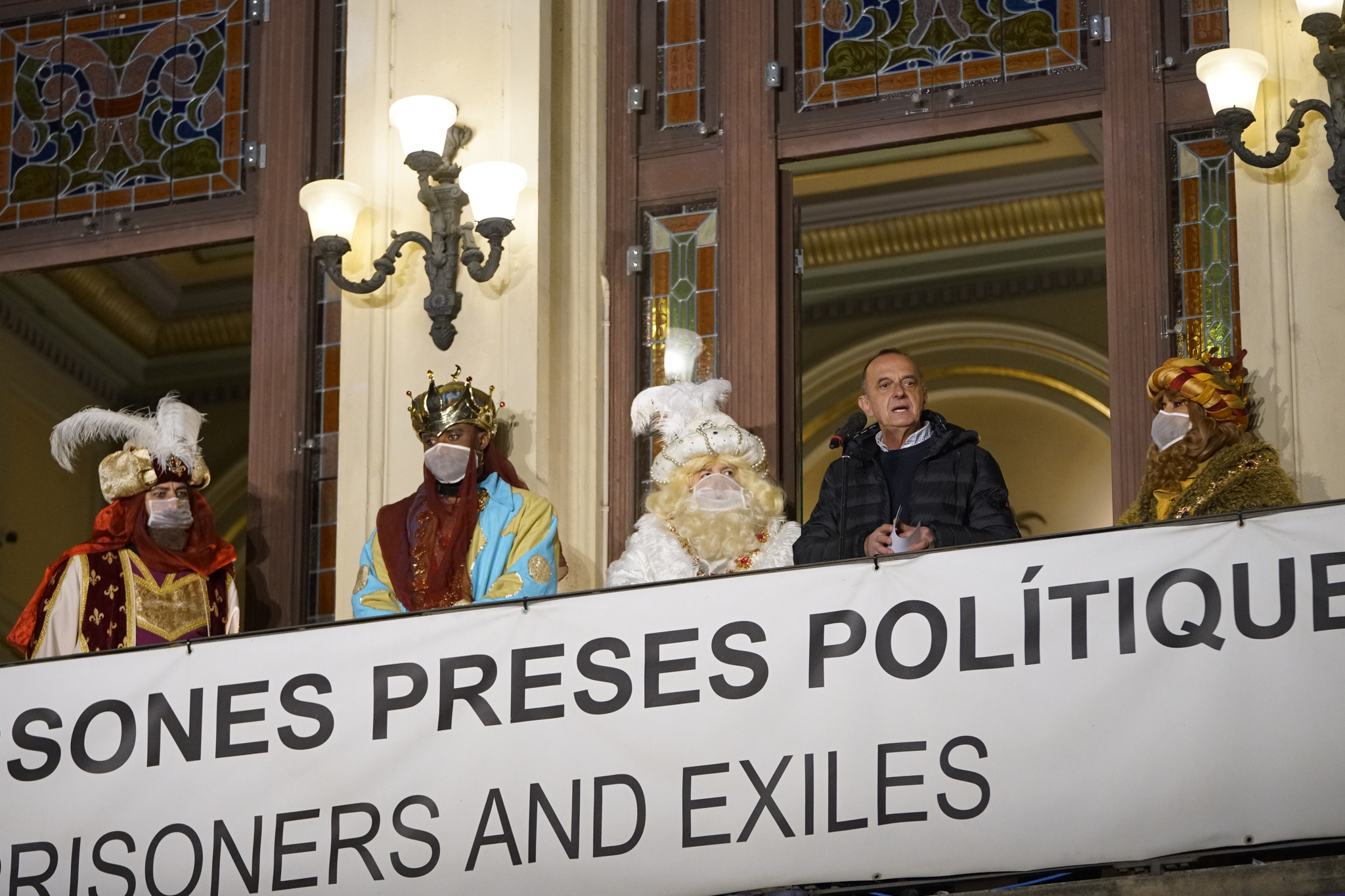 El paer en cap ha adreçat unes paraules de benvinguda als Reis des del balcó