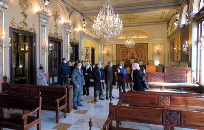 La tinent d’alcalde Sandra Castro s'ha reunit a la Paeria amb Hicham Mhammed, Aicha Fernández i Noha El-Haddad Boufares, ponents de la conferència qu….