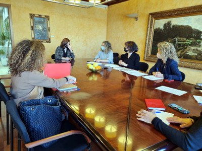 Un moment de la reunió de treball.