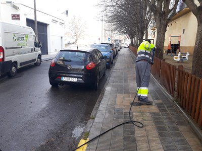 Aquesta setmana s’ha netejat de manera intensiva diversos carrers de Magraners, el Secà de Sant Pere i Pardinyes.