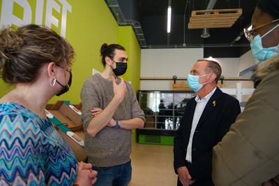 Un moment de la visita d'aquest matí.